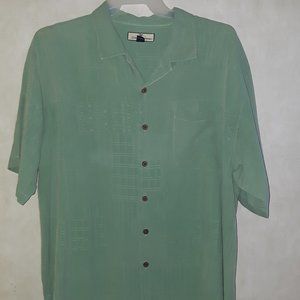 Tommy Bahama 100% Silk Casual Button-Down Shirt XL